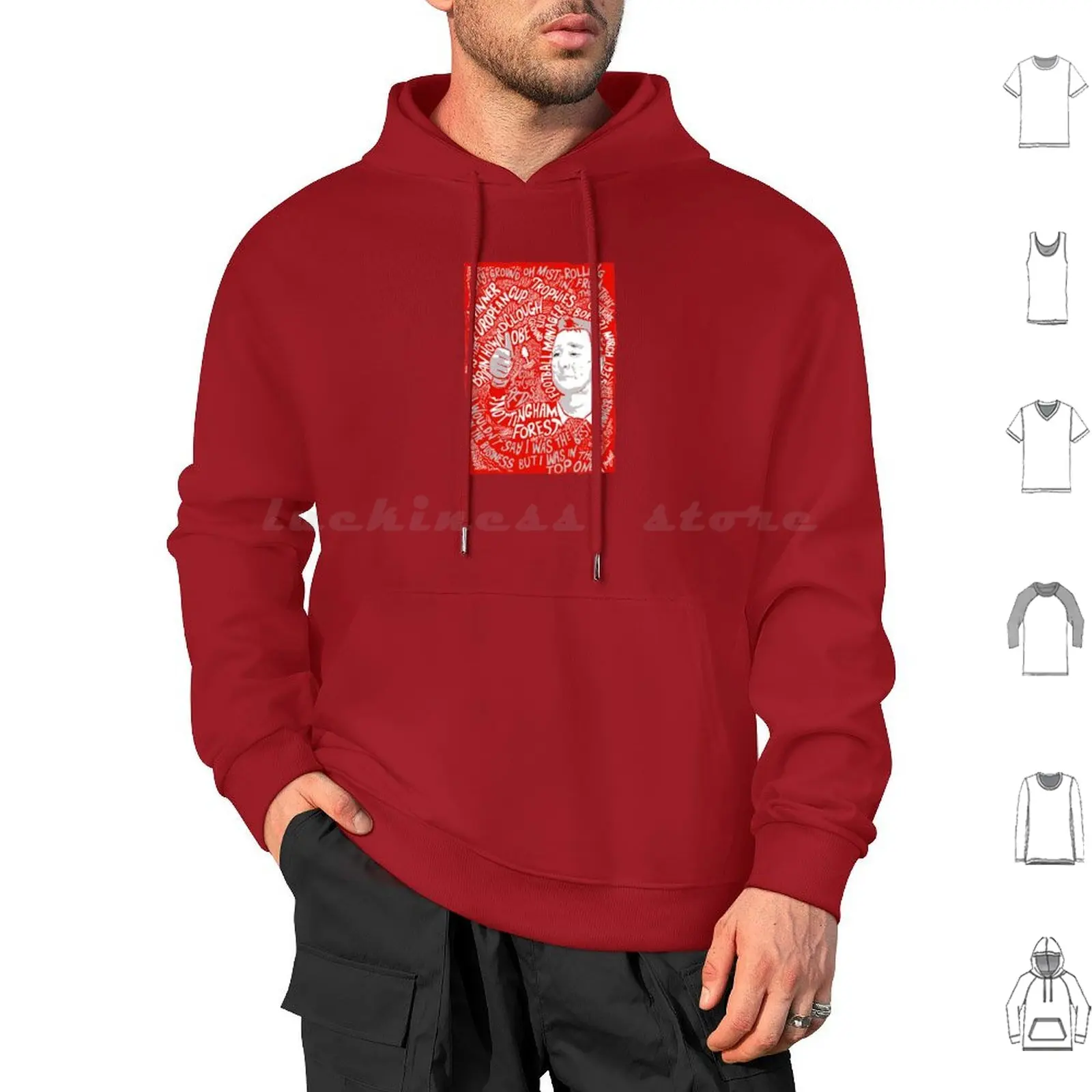 Brian Cough Football Manager Hoodies Long Sleeve Briancough Football Manager Cloughie Forest Reds Football Manager