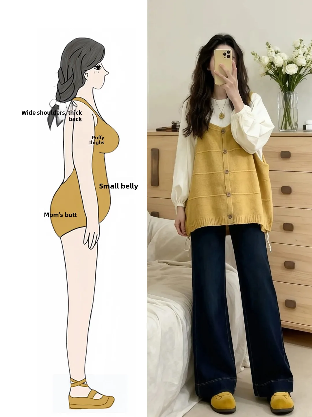 

plus Size Women's Spring Faion Knitted Base irt Denim Vest Tee-Piece Set High Waist Loose Fit Casual Wear Polyester Fabric