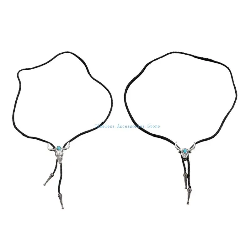 

97QE Modern Head Decorated Necktie PU Leather Suitable For Daily Wear And Evening Event Business Meetings