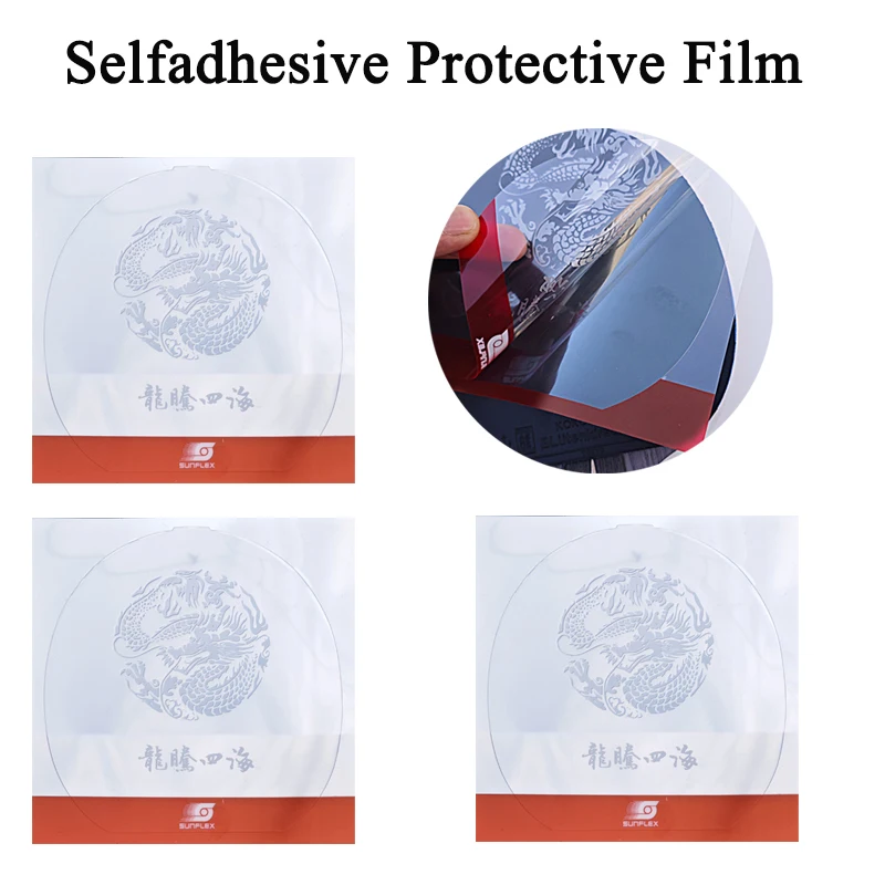 SUNFLEX Table Tennis Racket Selfadhesive Protective Film Pre-cut Ping Pong Bat Rubber Protector Cover Apply Tacky /Non-tacky