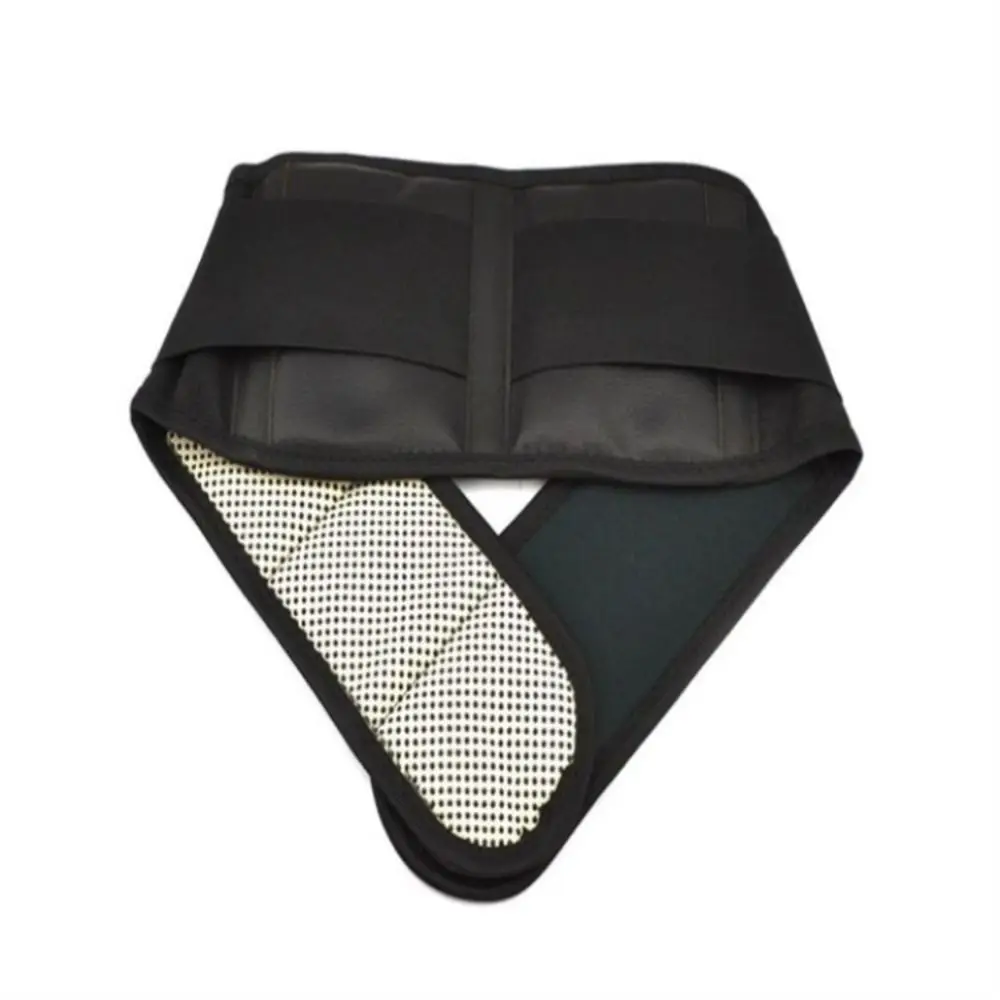 New Nylon Magnetic Waist Support Adjustable Pain Relief Therapy Posture Corrector Black Self Heating Pad Unisex