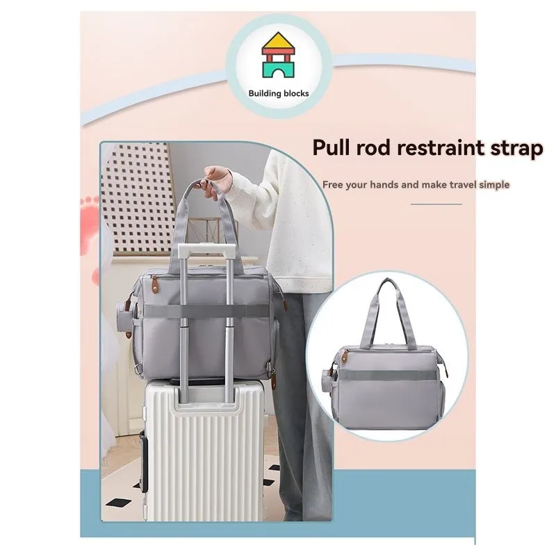 

NEW-Large Capacity Nylon For Moms Diaper Bag With Changing Pad-Portable Shoulder Bag, Tote Style Multi-Purpose Design