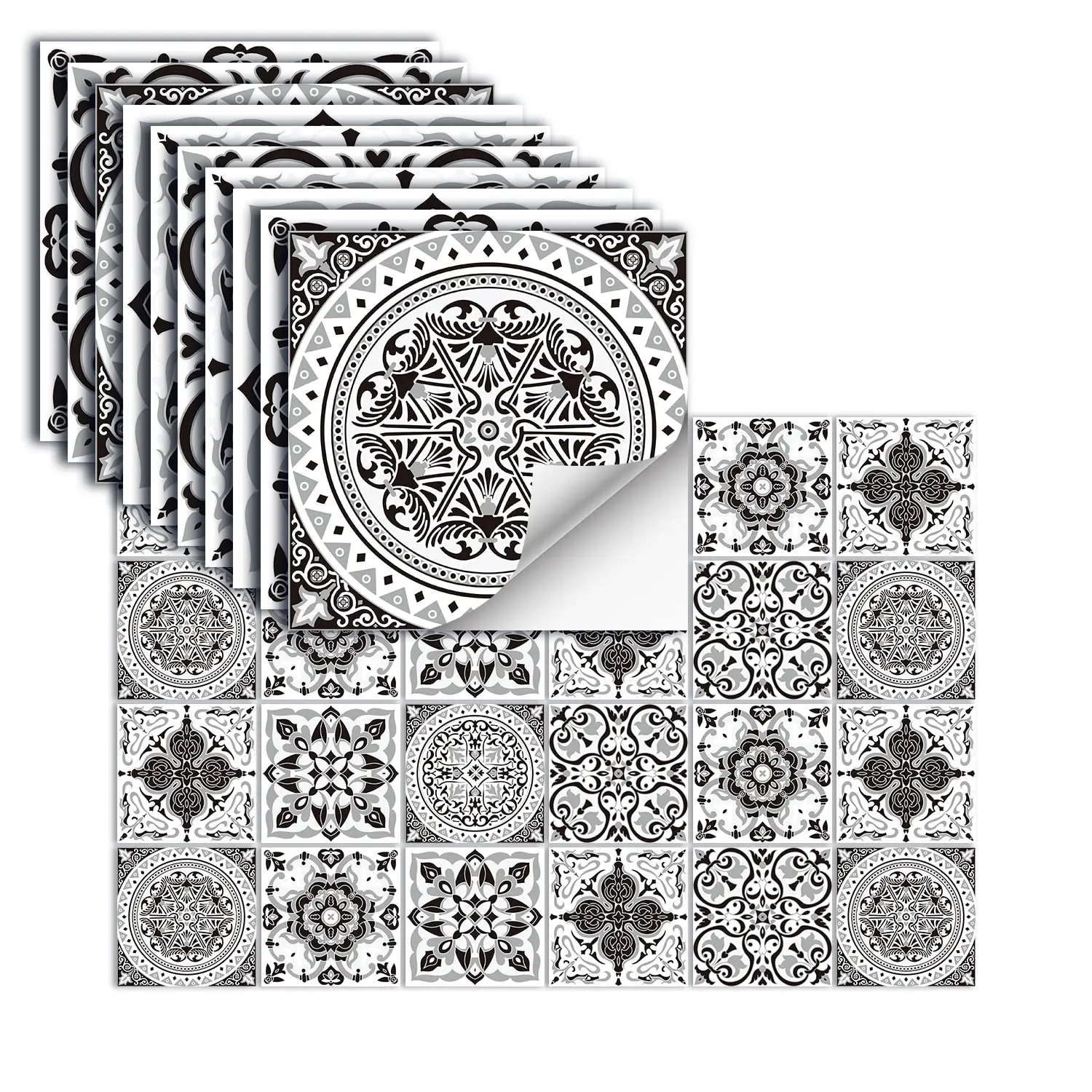 

Retro Moroccan Wall Stickers Living Room Bedroom Homestay Wall Decoration DIY Stickers