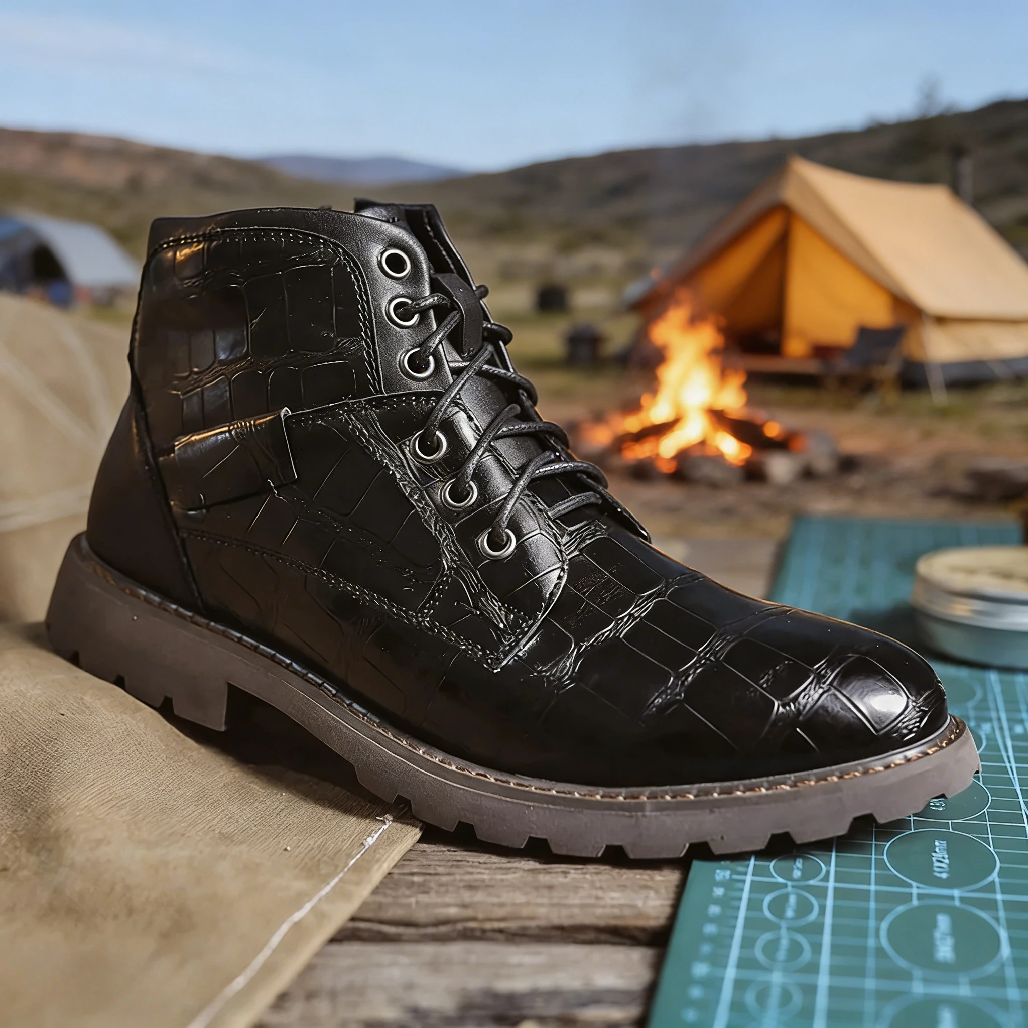 

Винтажные мужские ботинки до щиколотки, осенне-зимние, на платформе, нескользящие, кожаные, для активного отдыха, высокие повседневные кроссовки