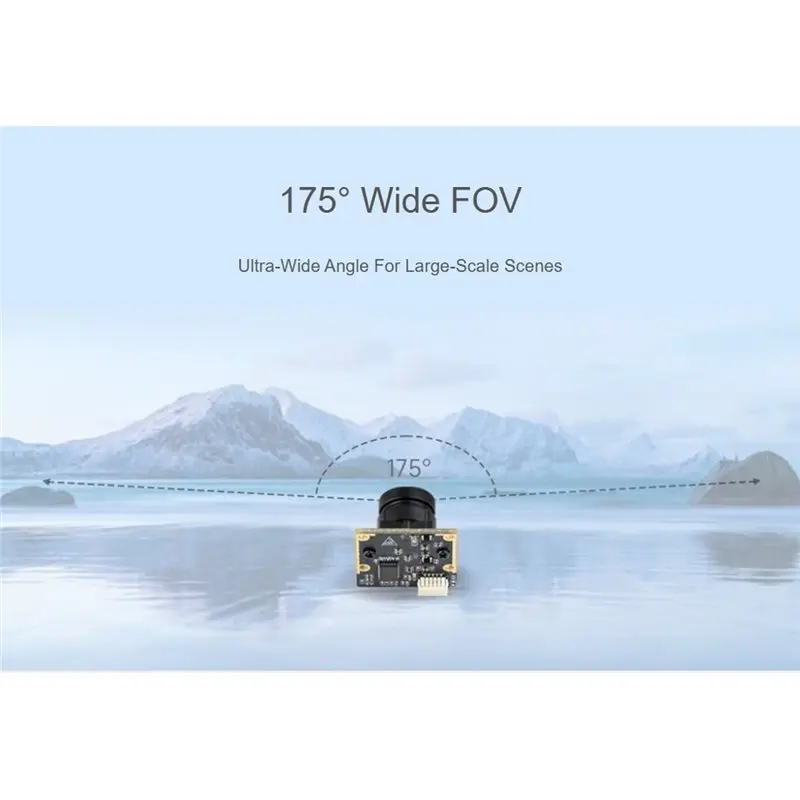 OS05A20 5MP USB Camera Module Type B, Supports USB2.0 Port, Onboard Single Microphone, 175° Wide-Angle Lens