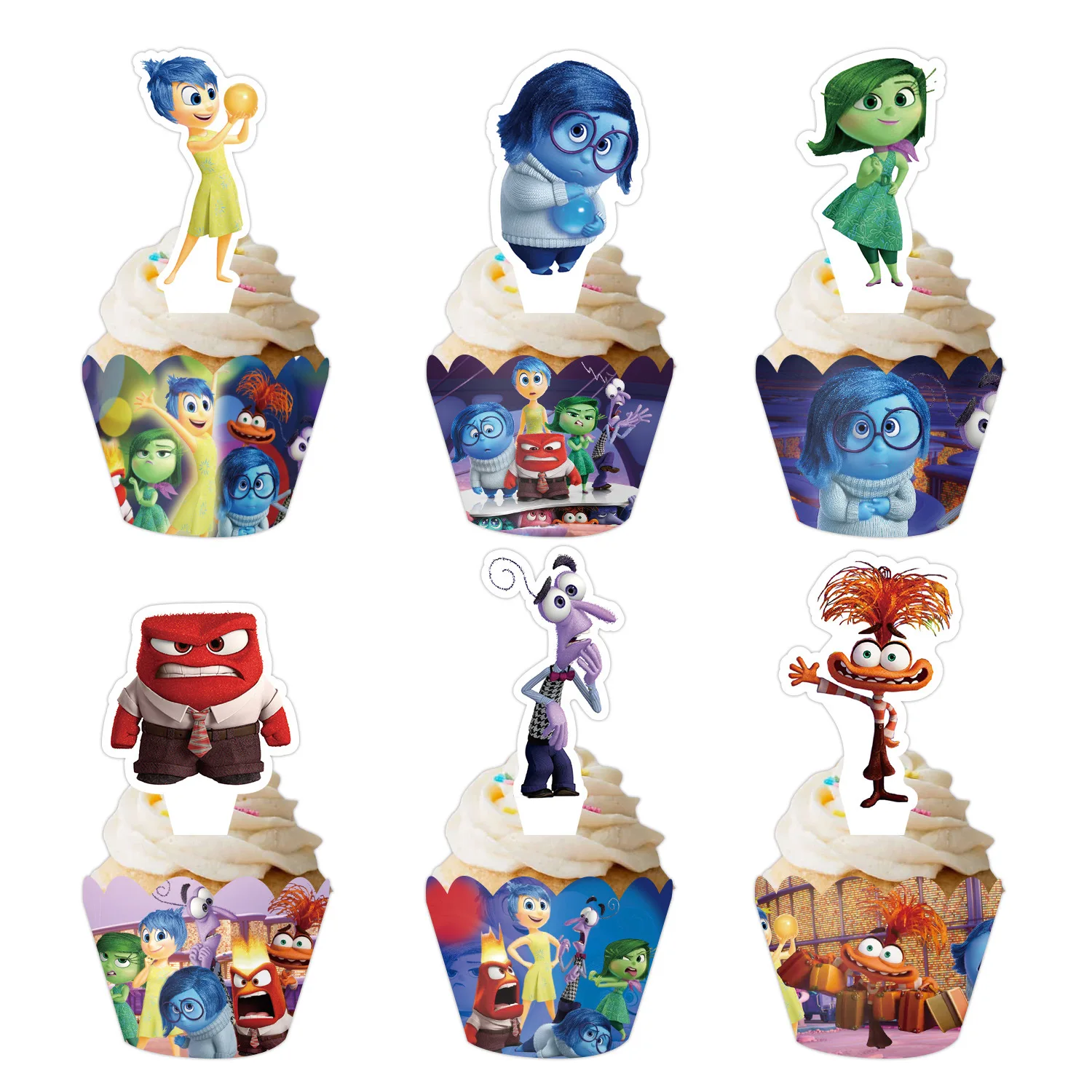 Inside Out 2 Cake Stands Disney Party Decoration Birthday Cake Decoration Kids Dessert Table Cupcake Rim Baby Shower Supplies