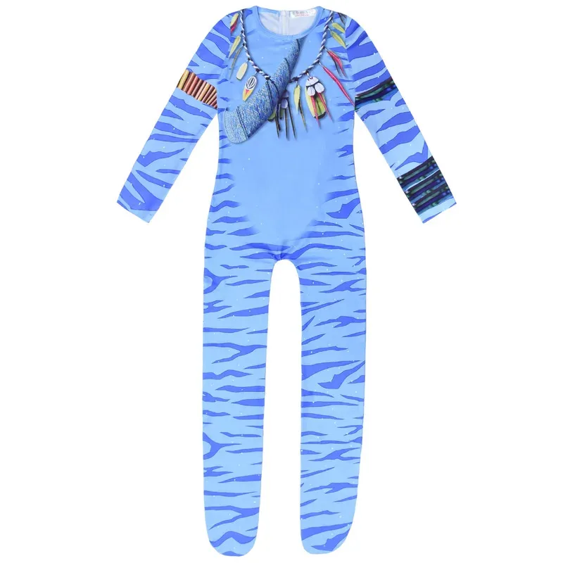 Film Avatar Cosplay Kostüm Themed 3D Digitaldruck Overall für Kinder 3D Digitaldruck Overall Halloween Zentai