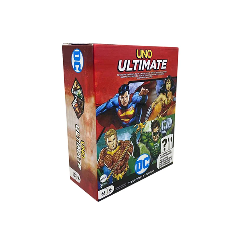 Mattel Games UNO Ultimate DC  Family Funny Entertainment Board Game Poker Cards Game Gift Box