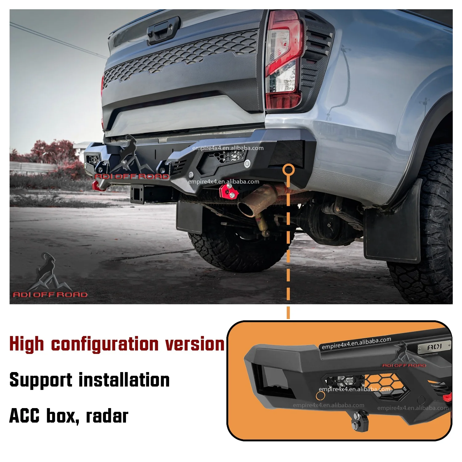 4x4 pickup off road Accessories bullbars Steel Front bumper Rear Bumper for Nissan NP300 FRONTINER PRO-4X 2021 2022 2023 2024