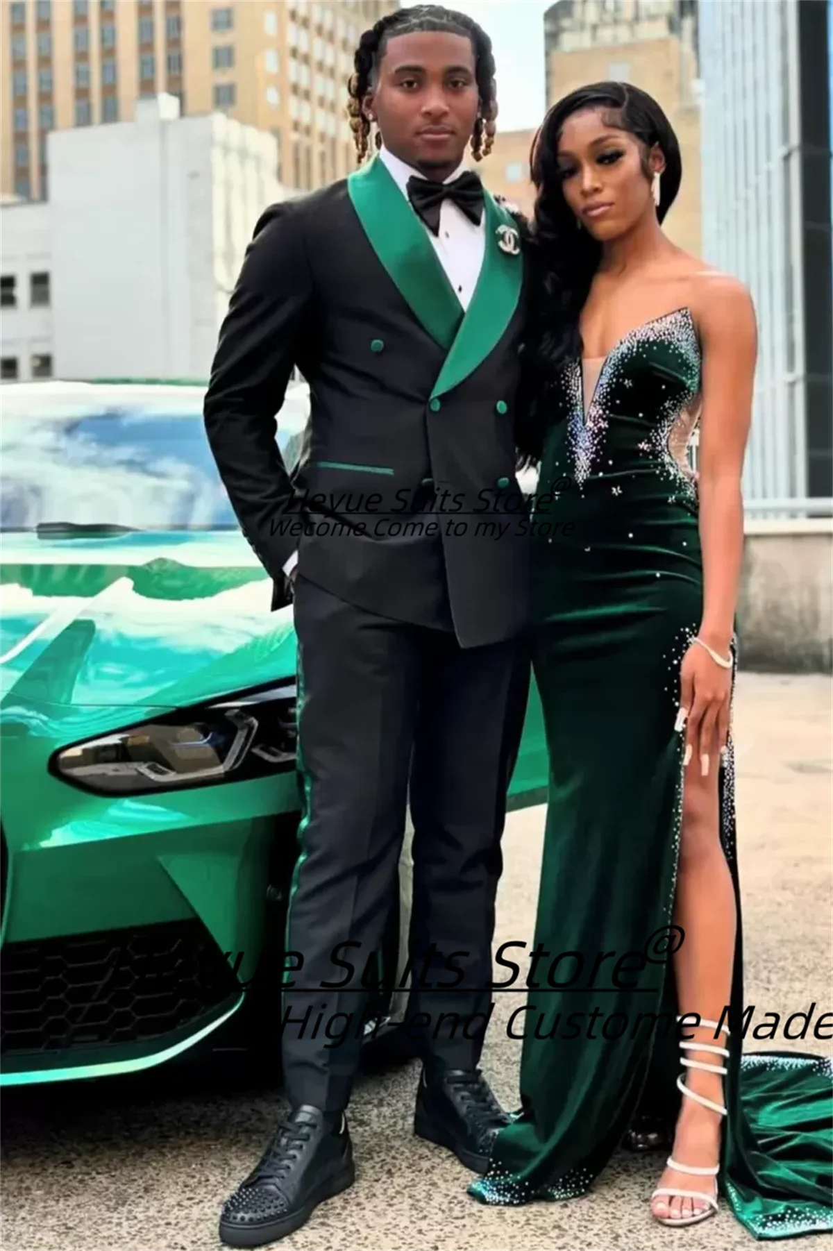 

Black Elegant Men Suits Slim Fit Shawl Lapel Groom Formal Wedding Tuxedos 2 Pieces Sets Business Male Blazers Ropa Hombre