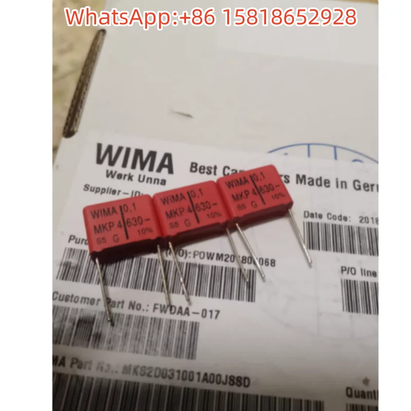 5pcs Germany WIMA Red WIMA MKP4 630V 0.1UF 104K High-End Audio Coupling Film Capacitors