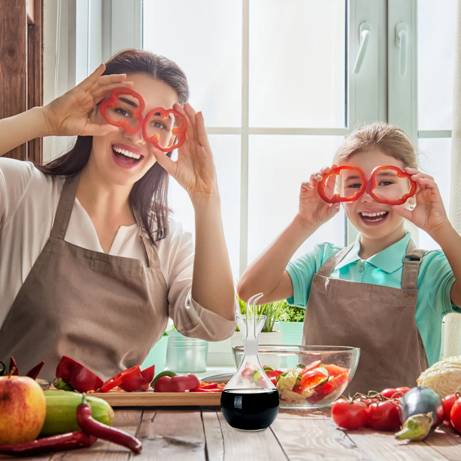 

1Pcs Oil Dispenser Glass Bottle Premium Storage for Vinegar Soy Sauce Condiment Pot Seasoning Cruet