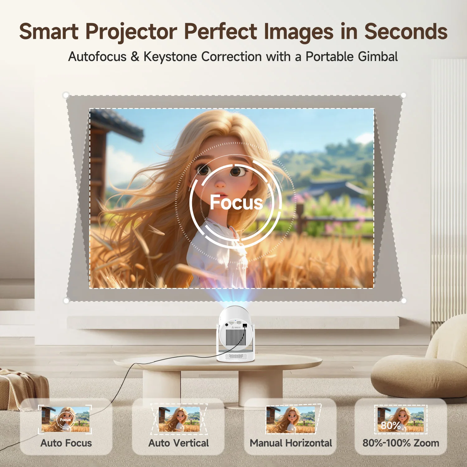 Magcubic HY320Pro Full HD Projector Android 14 Native 1080P Beam Auto Focus Portable Home Cinema Voice Control HY300 Pro Upgrade