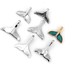 2pcs Stainless Steel Charms Pendant Fishtail for Jewelry Making Accessories Bracelet Hook Wholesale DIY Necklace Clasps Findings