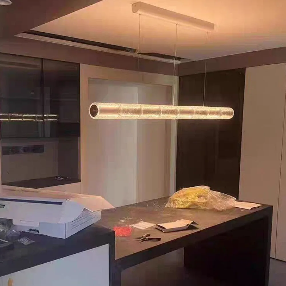 

Mordern Design Chandelier LED Dining Room Bar Table Light Pipe-shaped Pendant Light For Home Bar Decoration and Lighting