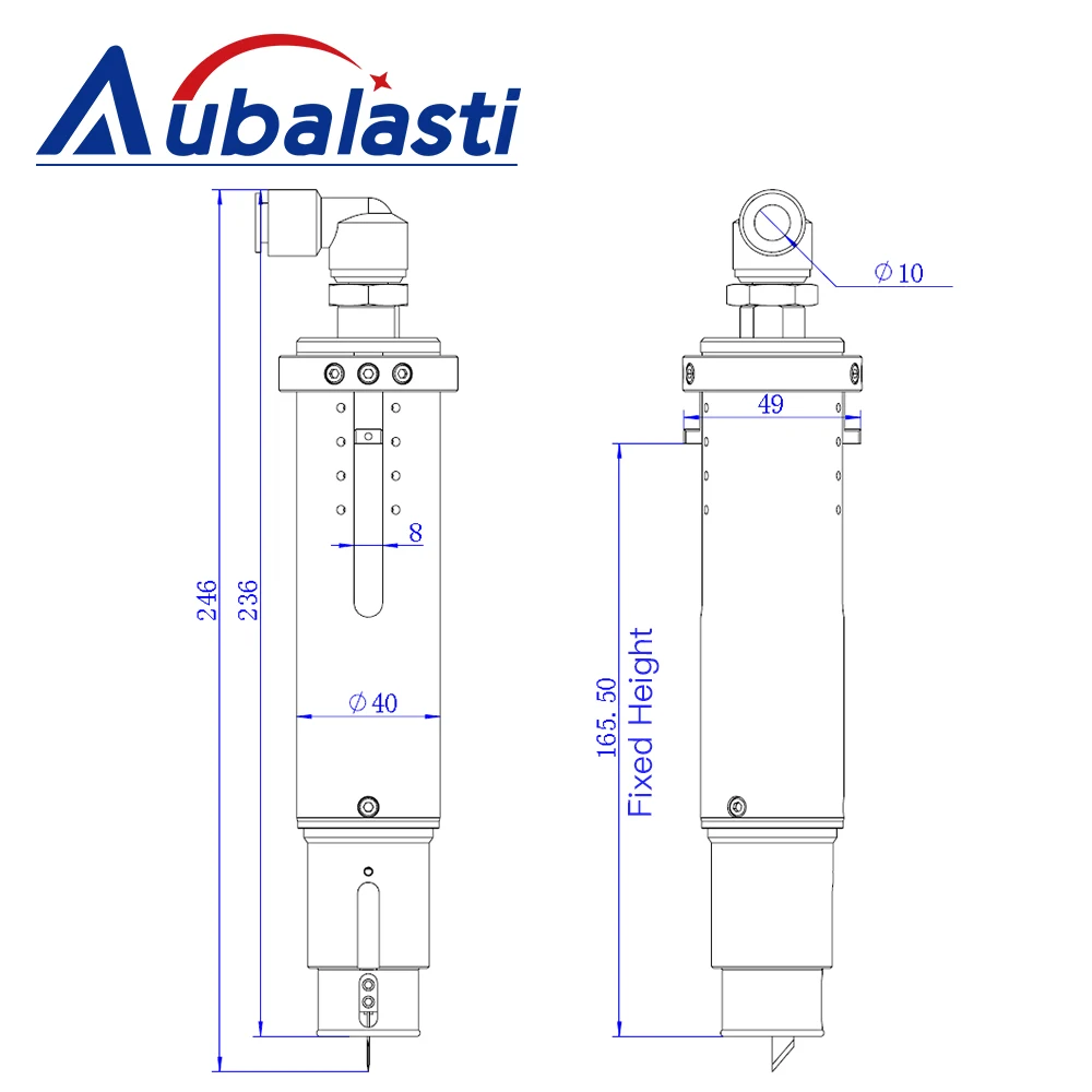 Aubalasti CNC Flexible Pneumatic Knife Vibrating Knife 0.6-0.8Mpa Amplitude 7-10mm for KT Board  Foam Board  ABS Plastic