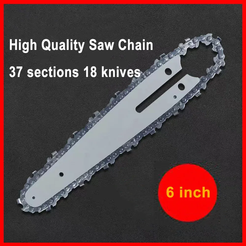 سلسلة المنشار 6 بوصة سلسلة منشار قابل لإعادة الشحن منشار كهربائي صغير منشار لاسلكي أدوات البستنة النجارة منشار خشب كهربائي