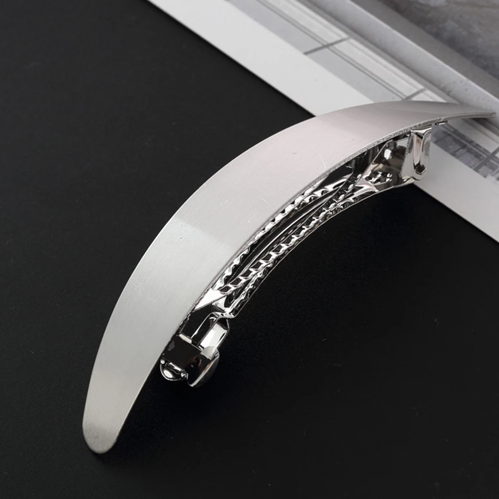 

2Pcs Metal Clips Fashionable Headdress Alloy Spring Barrettes Lady Hair Accessories Everyday Party Wear Glossy Surface Hair Pins
