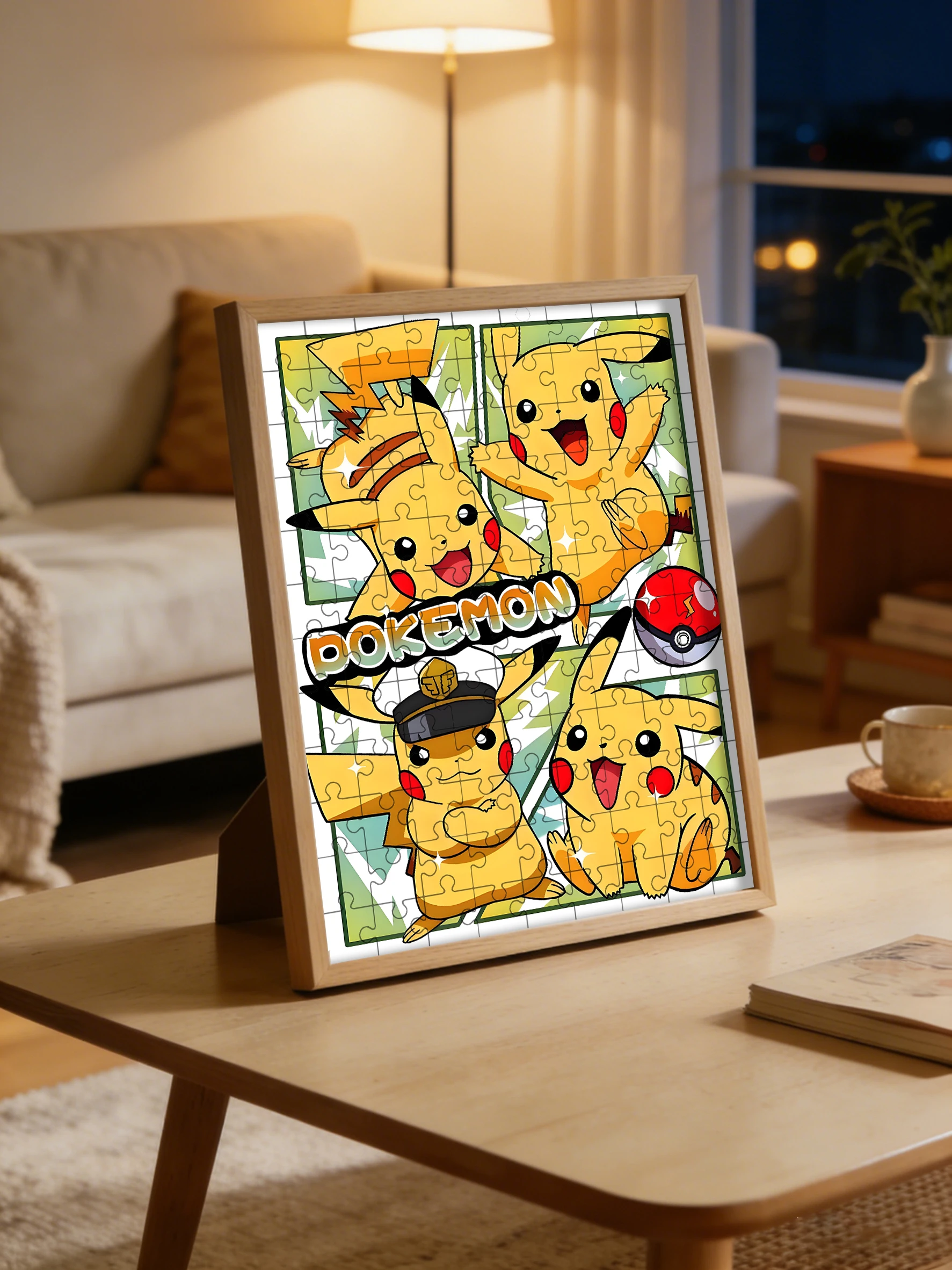 Pokemon Pikachu Wooden Puzzle Game - Choose from 108/200/300/500/1000 Pieces Various Difficulty Levels