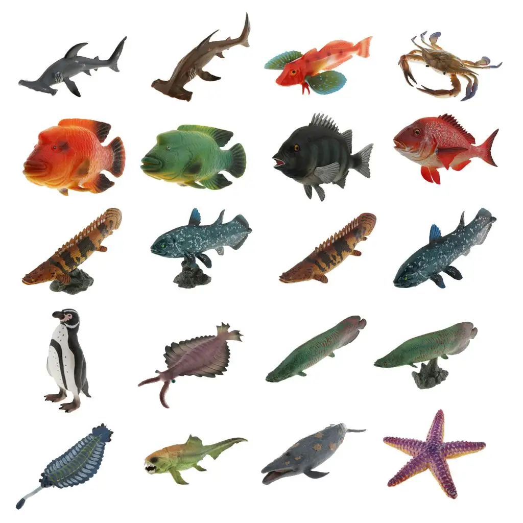 Realistic Sea Animal Toys Plastic Ocean Model Kids Educational Toy Learning for Children School Activities