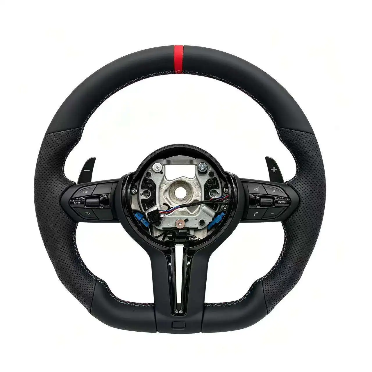 Rotes Lederlenkrad für BMW F10 F11 F18 F06 F12 M5 M6 F06 F12 F13 M8 F91 F92 F93 M6 Basis - Performance Autozubehör – Detail 1