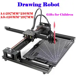 LY Pen Drawing Robot Writing Machine Cross Laser Type Belt Pulley Lettering XY-plotter for Sketch Write EBB Motherboard Support