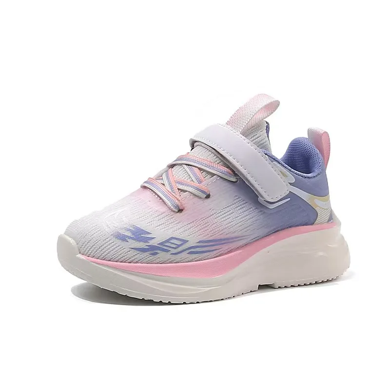 2025년 가을 아동용 회전 버튼 스니커즈, 화려하고 멋진 남아 여아 러닝화, 두꺼운 부드러운 밑창 아동 스포츠화