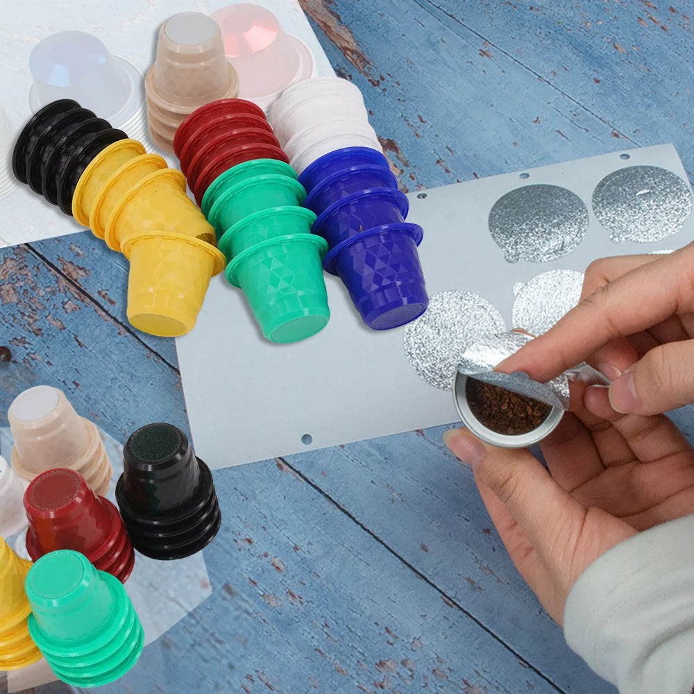 Disposable Coffee Capsules Aluminum Pods Seals Wareset Coffee Pod Stickers Coffeeware Accessory