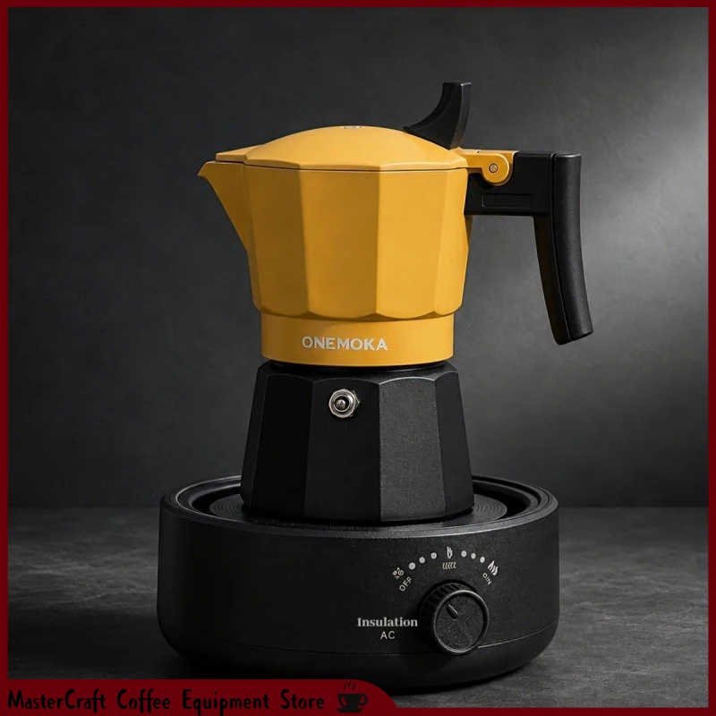 In Stock Onemoka Double Valve Pressurized Moka Pot 3rd Generation Classic Italian Espresso Maker Suitable For Home And Outdoor