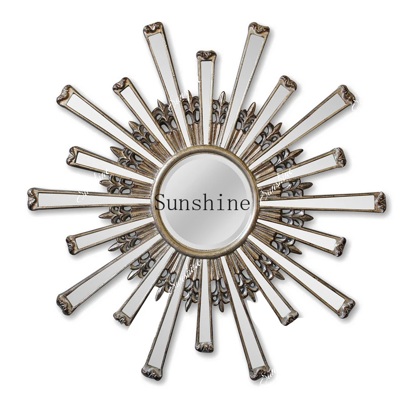 Neoclassical entrance decoration background wall personalized creative hanging mirror  TF