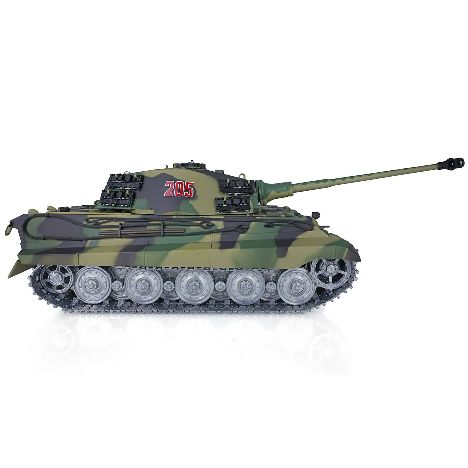 Henglong 1/16 7.0 RC Tank 3888A Customized King Tiger Electric Wireless Control Tanks Model Metal Wheels Barrel Recoil