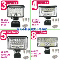 Adapter LED Light Lamp Flashlights Torch Lantern USB Mobile Phone Charger For Worx Orange Narrow 4 pin Socket 20V Li-ion Battery