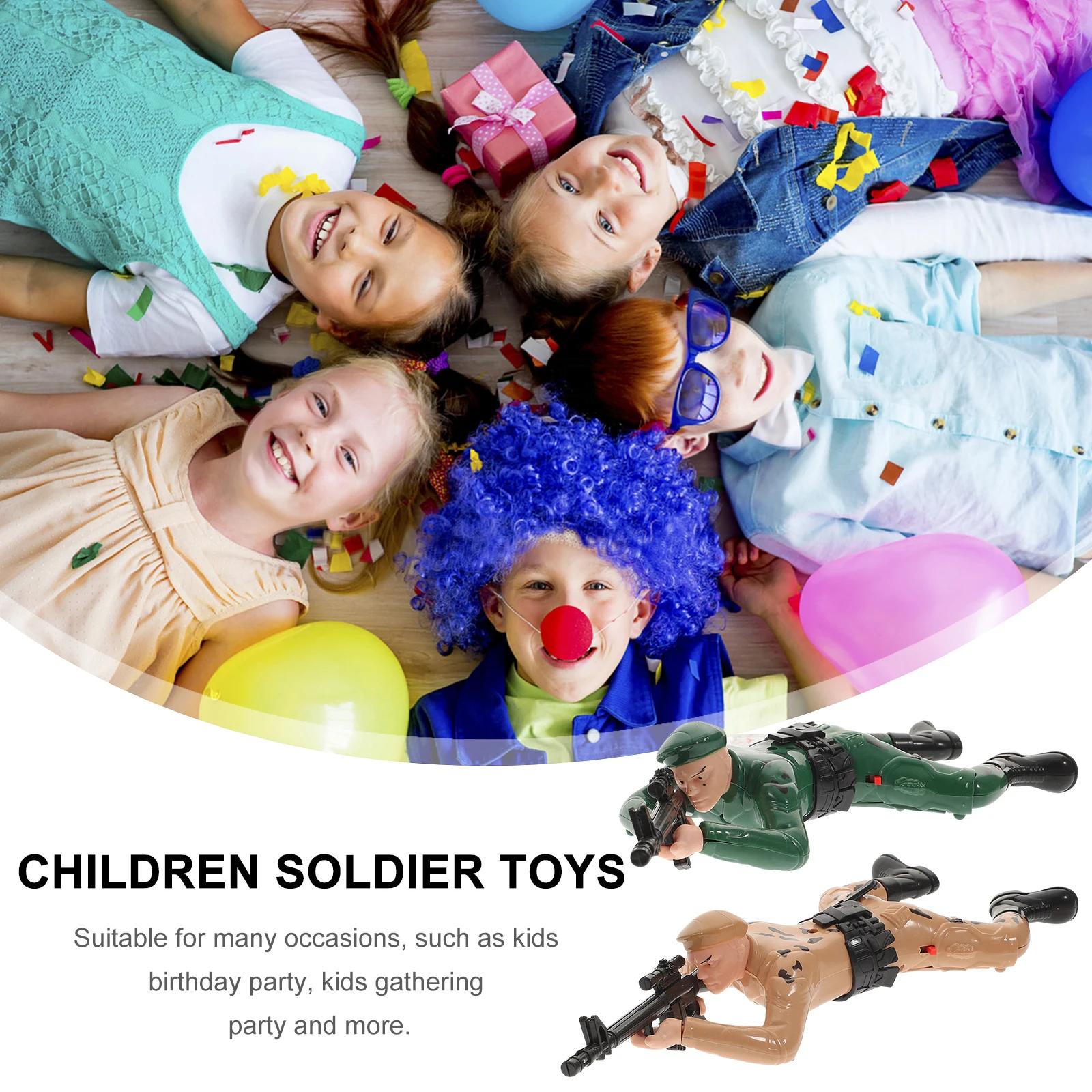

2 Pcs Electric Soldier Crawling Toys Baby Army Men Soldiers Plastic Action Figures