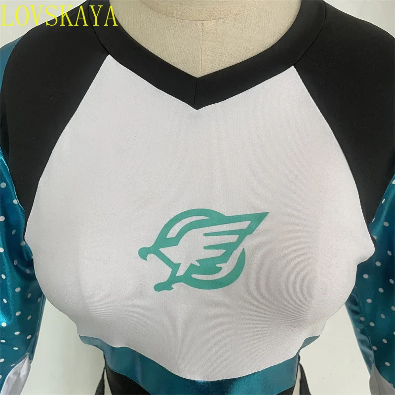 Nieuwe Cheerleading Captain Uniform Jurk Kostuum Rollenspel Kostuum School Meisjes Muzieksportteam Set