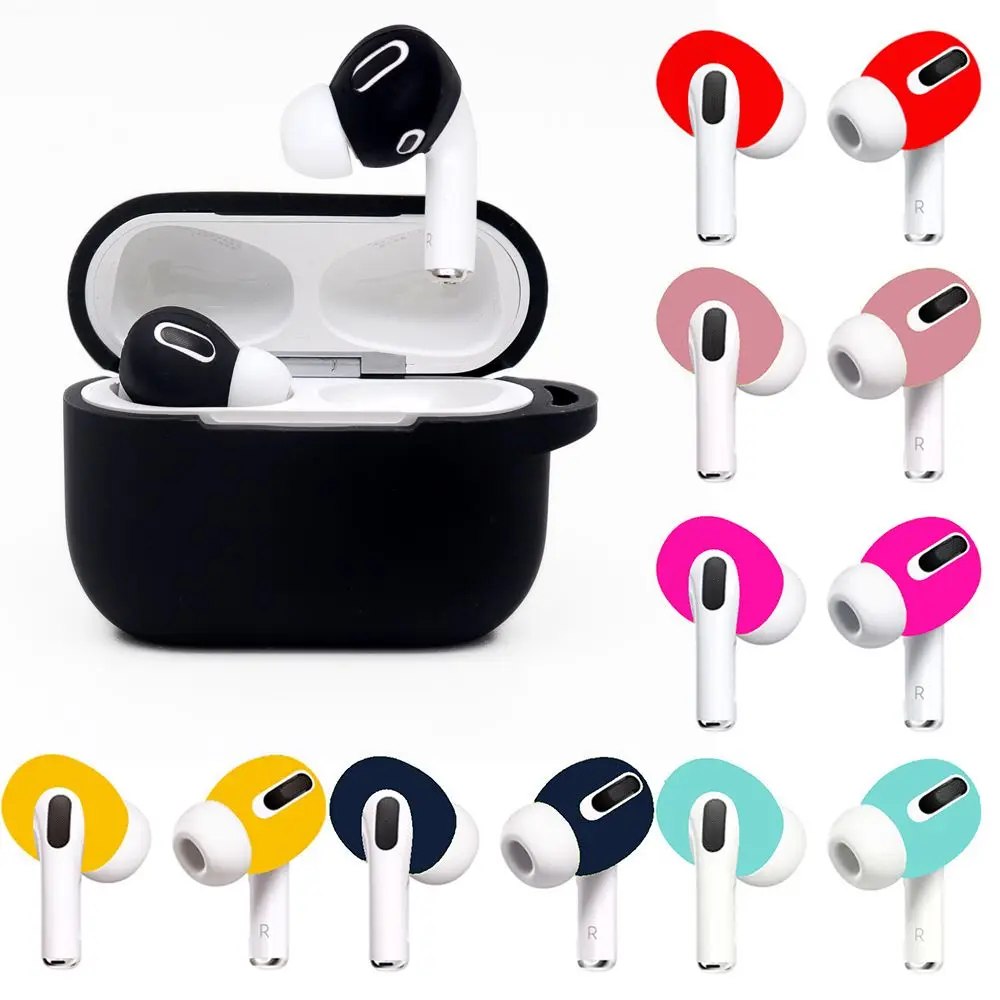 2pcs/1pair Anti Slip Earphone Replacement Earbuds Case Cover Eartips Silicone For Airpods Pro