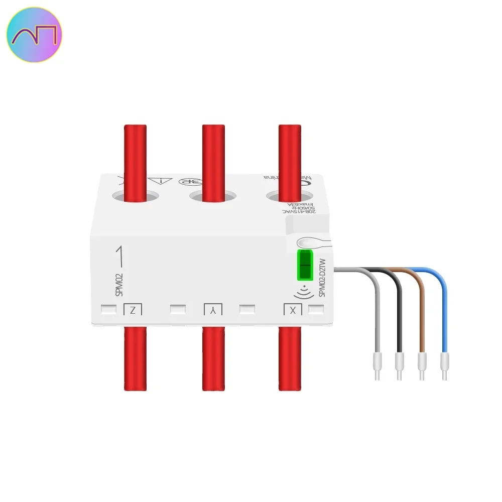 

3-Phase 4-Wire Smart Energy Meter 63AWiFi Power Sensor 208V 415V Smart Life APP Controlled
