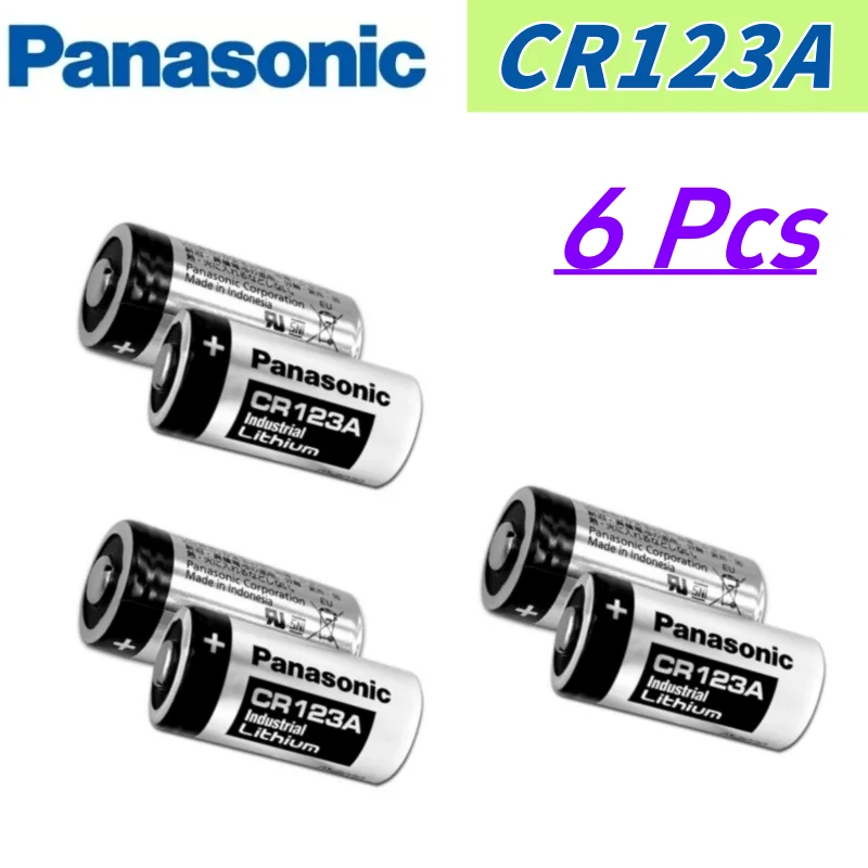 6pc Original Panasonic 123 Lithium 3V Arlo Camera Battery CR123A CR17345 DL123A EL123A 123A