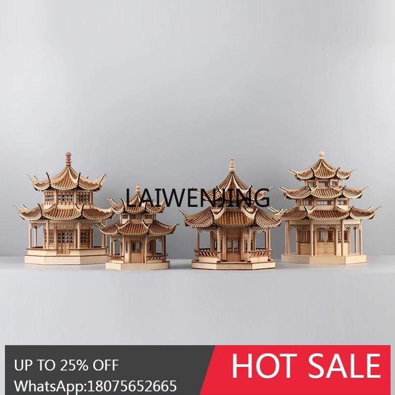 modern creative ancient building octagonal pavilion living room decoration ornament