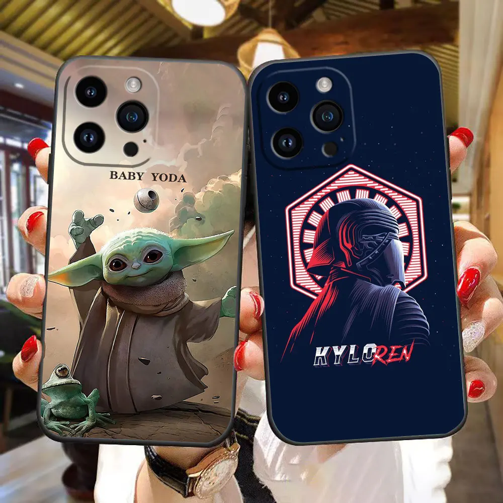 S-Star W-Wars Baby Y-Yoda Phone Case For iphone Apple 15 14 13 12 11 Pro XS Max Mini X SE 2022 8 Silicone Case Funda Coque Shell