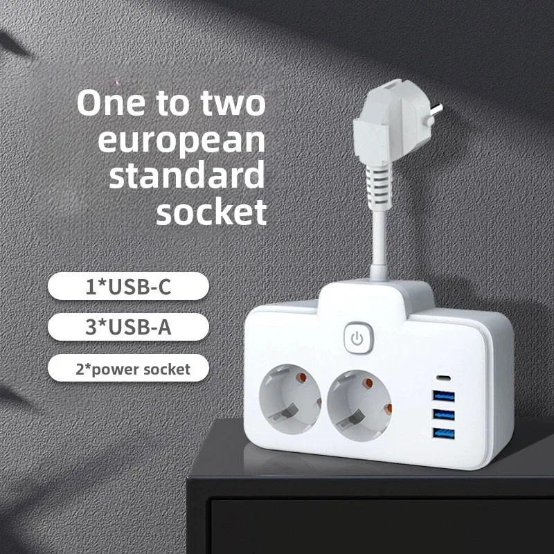 European Standard Power Strip Expansion Compact One Turn Multi-belt Switch USB Short Line Plug-in Board