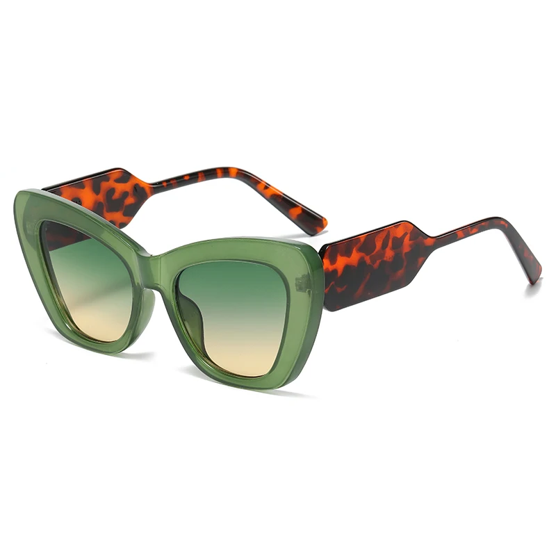 Osobowość Dopasowane kolorystycznie modne okulary przeciwsłoneczne Cat-eye Retro Cross Border Gradient Candy Colored Sunglasses