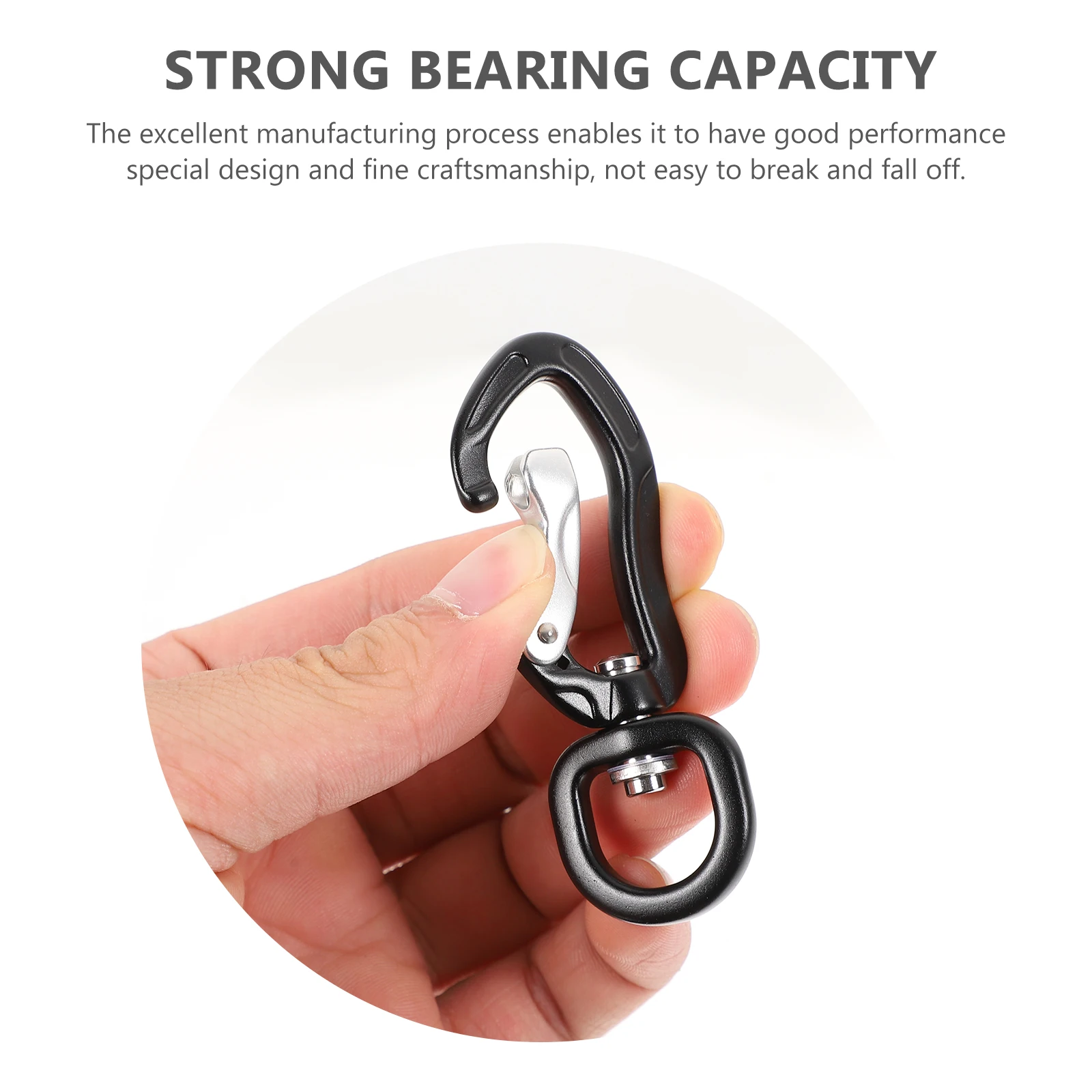 Fivela de pipa de suspensão rápida, design compacto durável premium para acessórios de escalada, chaveiro multifuncional, fivela universal para cachorro