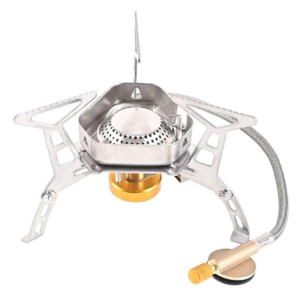 

Camping WindProof Gas Stove Outdoor Tourist Burner Strong Fire Heater Tourism Cooker Portable Furnace Supplies Equipment Picnic