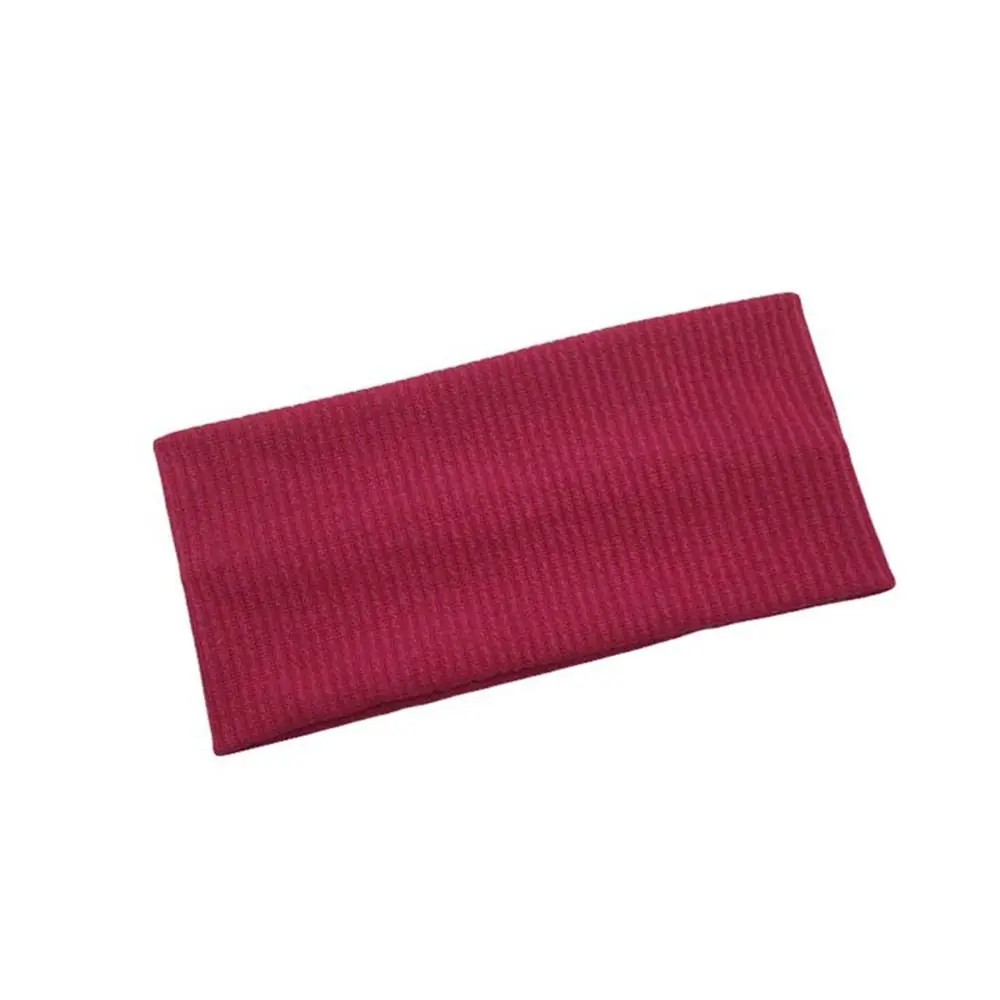 Solid Color Sports Hair Wrap Brace Wide Hair Hoop Female Hairbands Korean Style Headwear Knitted Headband Elastic Hair Bands