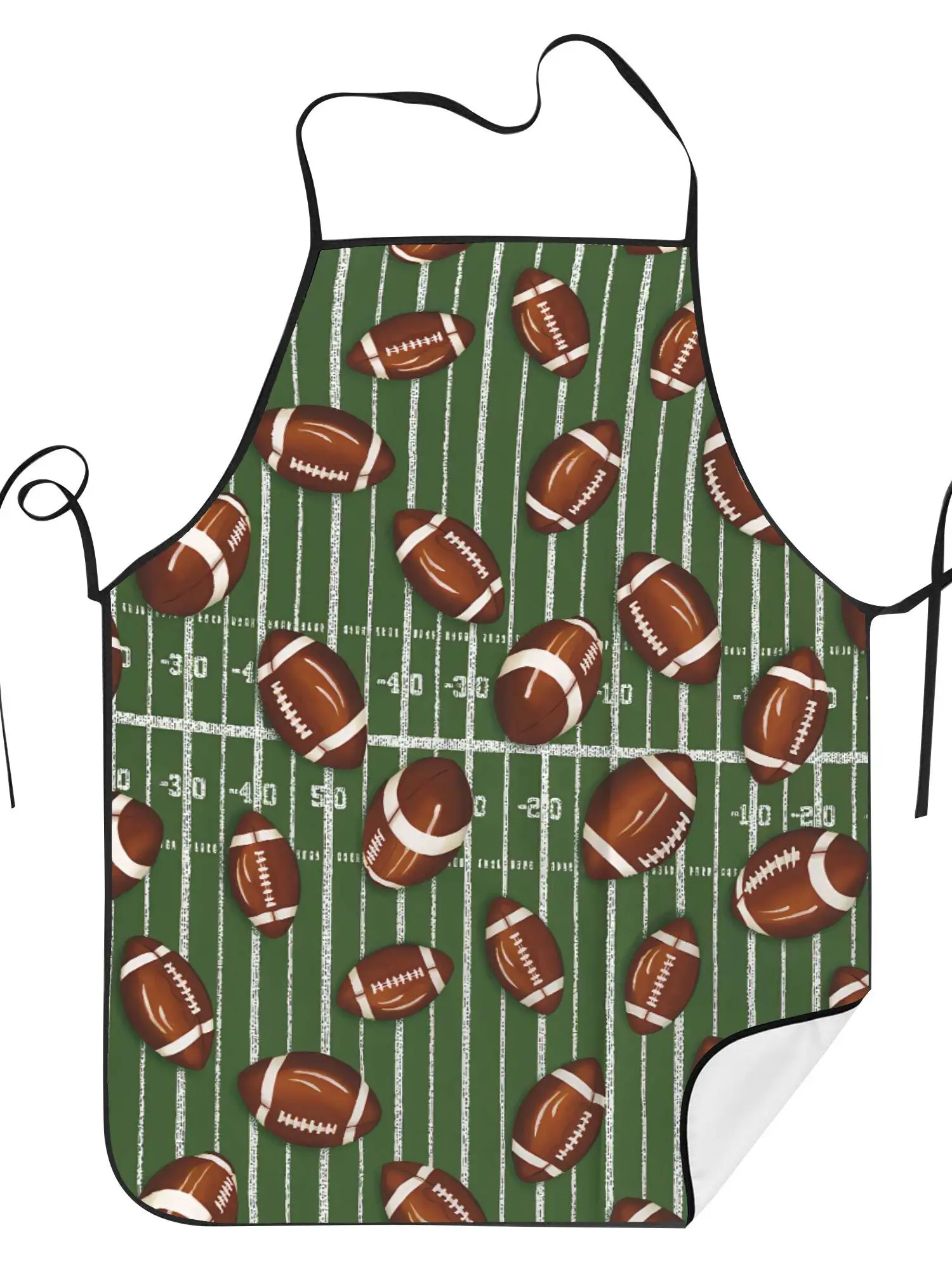 Rugby Sevens Action Graphic Printed Apron for Men and Women Athletic Art Kitchen Cooking Apron