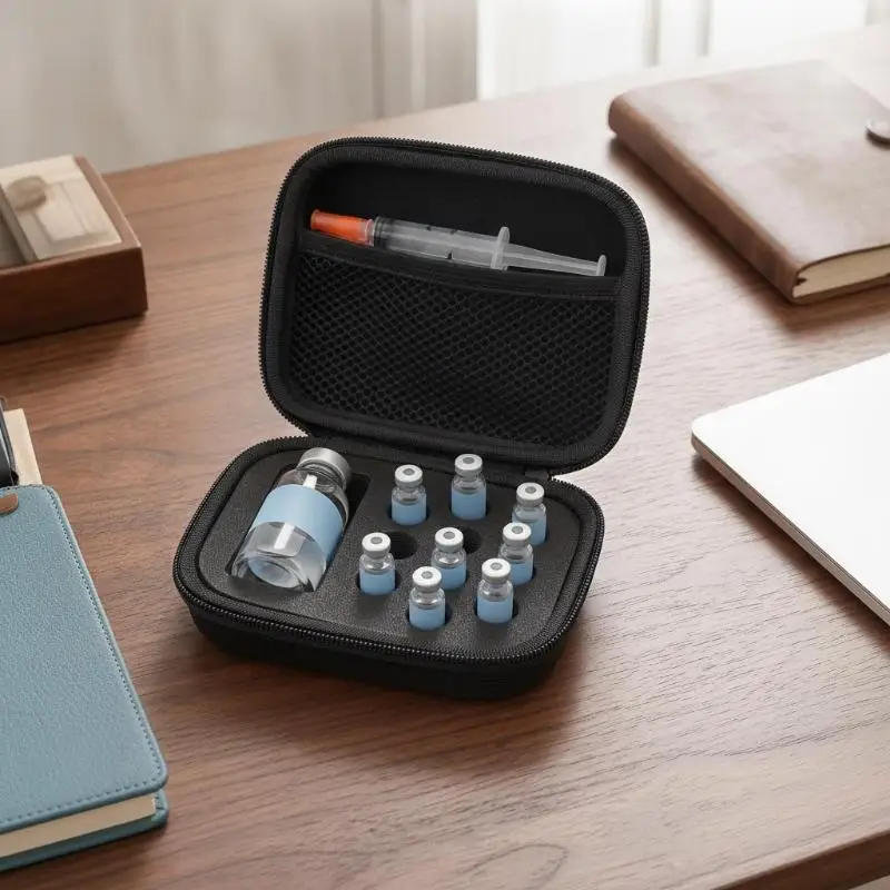 Insulin Vial Storage Case Portable Anti-collision Protective Holder with Soft Foam for Home Outdoor Travel Use
