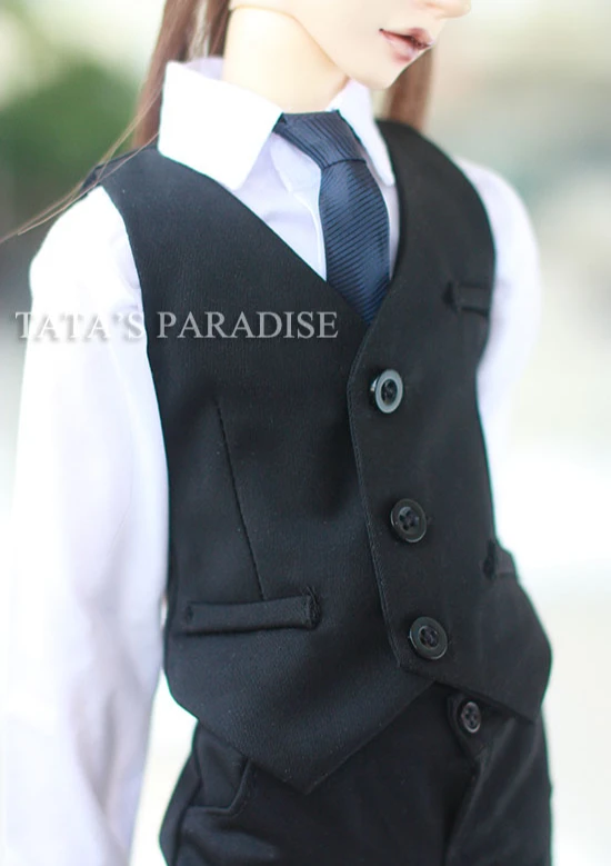 BJD Doll Clothes Tops Jacket Black Suit Vest Tops For 1/3 1/4 BJD SD DD MSD MDD SD16 SD17 POPO68 Uncle SSDF Doll Accessories