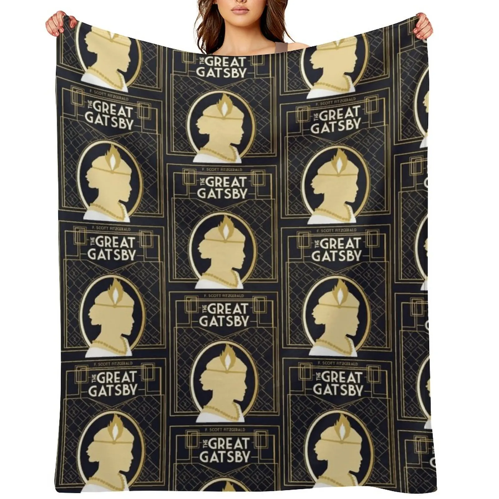 

The Great Gatsby - Custom Book Cover Throw Blanket Cute Plaid Tourist blankets ands Blankets