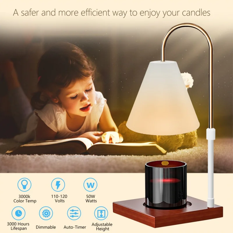 

Romantic Aromatherapy Wax Melting Lamp Rose Gold Full Plating Can Be Contraction Band Timing Dimming