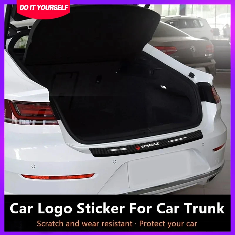 

Car Trunk Trim Sticker For Renault RS Clio ScenicSport Trafic Duster Megane 2 IV Clio Fluence Logan Captur Arkana car accessoire